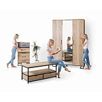 Комод с 3-мя ящиками в стиле лофт Urban Style Space варинант исполнения - 6 | Loft Concept в Омске