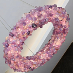 Люстра кргулая из фиолетового хрустального камня Purple Diamond варинант исполнения - 2 | Loft Concept в Омске