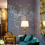 Обои ручная роспись Gingko Colourway SC-98 on Gun Metal dyed silk варинант исполнения - 2 | Loft Concept в Омске