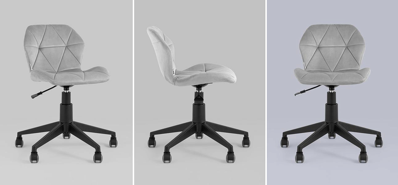 Офисный Стул Jeroen Chair Серый Велюр Офисный Стул Jeroen Chair Серый Велюр - Loft-Concept в Омске