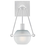 Бра белое с матовым стеклянным плафоном в форме шара White Lighthouse варинант исполнения - 2 | Loft Concept в Омске