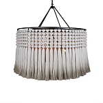 Люстра серая плетеная с кисточками Boho Tassel Chandelier варинант исполнения - 1 | Loft Concept в Омске