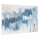 Панно декоративное с ручной росписью Blue Strokes варинант исполнения - 1 | Loft Concept в Омске