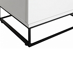 Шкаф-витрина белая с полками и стеклянной дверью Strict Lines варинант исполнения - 5 | Loft Concept в Омске