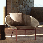 Дизайнерское уличное кресло с веревочной спинкой PETALO Armchair варинант исполнения - 8 | Loft Concept в Омске