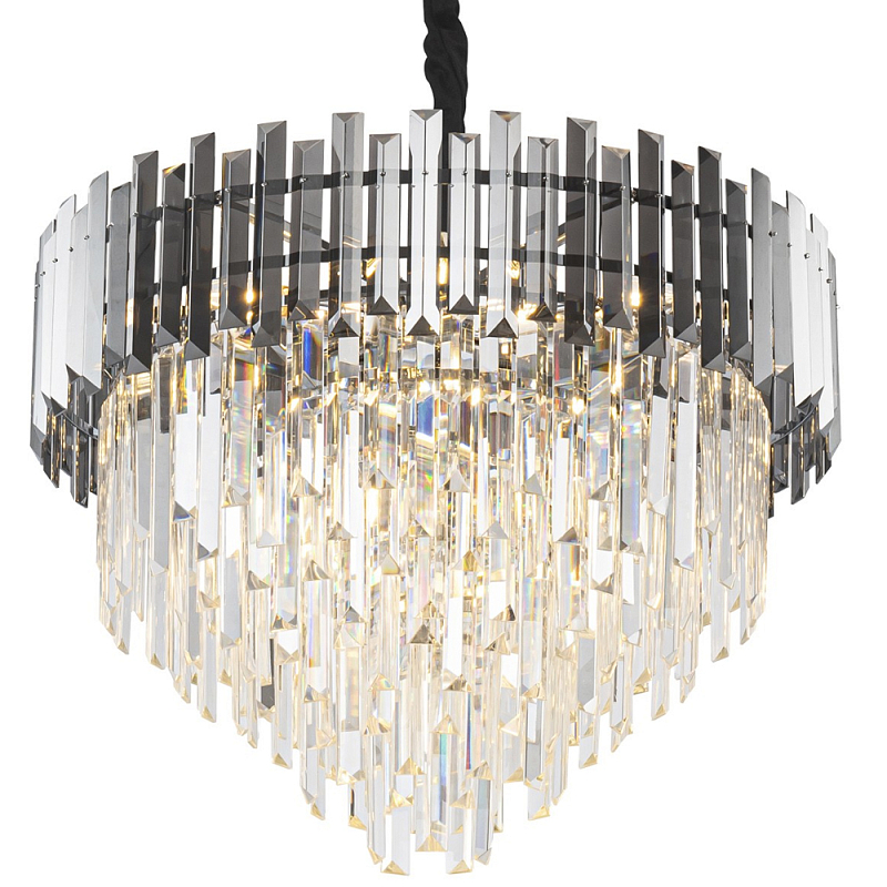 Люстра с хрустальным декором Luxxu Crystal Chrome Chandelier Хром Прозрачное Стекло Люстра с хрустальным декором Luxxu Crystal Chrome Chandelier Хром Прозрачное Стекло в Омске | Loft Concept