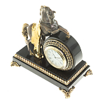 Часы настольные бронзовые с декором в виде коня Horse Stone Clock варинант исполнения - 6 | Loft Concept в Омске