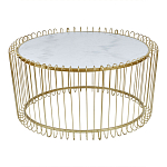 Журнальный столик с столешницей из мрамора на металлическом основании Table Vertical Planes варинант исполнения - 1 | Loft Concept в Омске