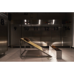 Дизайнерское кресло на металлическом каркасе с подставкой для ног Poltronova Mies Armchair варинант исполнения - 10 | Loft Concept в Омске