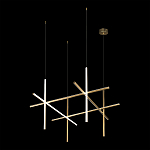 Люстра с 6-ю цилиндрическими плафонами на тонких тросах Trumpet tube варинант исполнения - 5 | Loft Concept в Омске