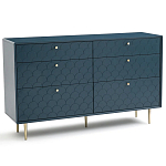 Комод с 6 выдвижными ящиками Scale Ornament Blue Chest of Drawers варинант исполнения - 2 | Loft Concept в Омске