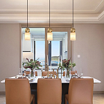 Подвесной светильник светодиодный с цилиндрическим плафоном Stone Helios варинант исполнения - 1 | Loft Concept в Омске