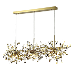 Люстра подвесная из трех частей с металлическими круглыми элементами Terzani Argent варинант исполнения - 2 | Loft Concept в Омске