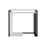 Комплект из 2-х приставных столов белого цвета из дерева ZIGOSH WHITE варинант исполнения - 1 | Loft Concept в Омске