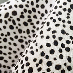 Мебельная ткань Искусственный мех  белый леопард 90 см T5-3 варинант исполнения - 2 | Loft Concept в Омске