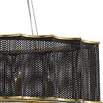 Люстра овальная в сочетании черного и золотого цвета Mesh Lighting варинант исполнения - 1 | Loft Concept в Омске