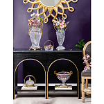 Чаша из прозрачного стекла с бронзовой подставкой и ручками Eden Garden варинант исполнения - 5 | Loft Concept в Омске