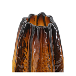 Ваза стеклянная янтарного цвета с текстурированным силуэтом Carambola варинант исполнения - 2 | Loft Concept в Омске