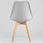 Стул с основой из пластика и мягким сиденьем Arvika Grey варинант исполнения - 5 | Loft Concept в Омске