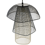 Подвесной светильник Black Grey Mesh Tube Lampshade Hanging Lamp варинант исполнения - 3 | Loft Concept в Омске