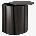 Черный приставной стол с местом для хранения Smart Textured Table варинант исполнения - 1 | Loft Concept в Омске