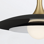 Подвесной светильник с плафоном в форме плоского купола и белой шарообразной лампой Eurofase варинант исполнения - 3 | Loft Concept в Омске