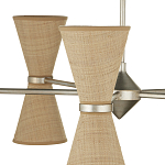 Люстра серебряного цвета с тканевыми абажурами Loft Rope Light варинант исполнения - 1 | Loft Concept в Омске