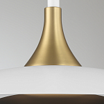 Подвесной светильник с плафоном в форме плоского купола и белой шарообразной лампой Eurofase варинант исполнения - 11 | Loft Concept в Омске