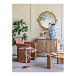 Столик с круглой стеклянной столешницей и корпусом в виде двух павлинов на ветке Table Two Peacocks варинант исполнения - 8 | Loft Concept в Омске