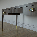 Письменный стол Elsa Dreams Walnut Шпон дерево с двумя ящиками варинант исполнения - 4 | Loft Concept в Омске