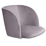 Барный стул со спинкой на 4-х деревянных ножках Сиреневый Велюр Ava Charm варинант исполнения - 2 | Loft Concept в Омске