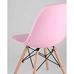 Пластиковый стул на ножках из массива бука Eames Pink варинант исполнения - 3 | Loft Concept в Омске
