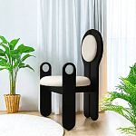 Стул черный из дерева с круглой спинкой Chair in Neoclassical Style варинант исполнения - 1 | Loft Concept в Омске