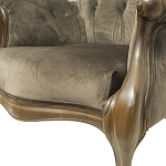 Кресло с мягкой обивкой из коричневого велюра на 4-х деревянных ножках Evelyn Classical Armchair варинант исполнения - 5 | Loft Concept в Омске