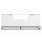 ТВ-тумба белая с  2-мя дверцами и ящиком Strict Lines варинант исполнения - 2 | Loft Concept в Омске