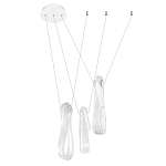 Подвесной светильник белого цвета с 3-мя изогнутыми плафонами Flow Loop варинант исполнения - 4 | Loft Concept в Омске