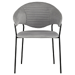 Серый стул с обивкой из искусственной замши Alexis варинант исполнения - 2 | Loft Concept в Омске