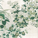 Обои ручная роспись Uki Hana Original Colourway on 12 Carat White Gold gilded paper варинант исполнения - 2 | Loft Concept в Омске