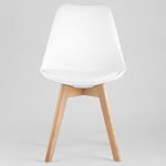 Стул с основой из пластика и мягким сиденьем Arvika White варинант исполнения - 2 | Loft Concept в Омске