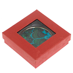 Зеркало карманное складное круглое из натурального камня Малахит с Хризоколлой в подарочной упаковке Gold Stone Mirrors варинант исполнения - 4 | Loft Concept в Омске