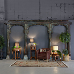 Старинная индийская резная арка из тика Antique Indian Carved Arch варинант исполнения - 3 | Loft Concept в Омске