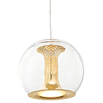 Подвесной светильник со стеклянным плафоном Inner Gleam Globe gold  варинант исполнения - 2 | Loft Concept в Омске