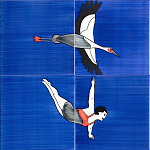 Плитка с узором Аист варинант исполнения - 1 | Loft Concept в Омске