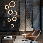 Подвесной светильник в форме кольца Cryptocrystalline Stone варинант исполнения - 5 | Loft Concept в Омске