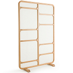 Ширма из массива дуба и ткани Arcuri Screen варинант исполнения - 1 | Loft Concept в Омске