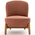Кресло на деревянных ножках Olguin Pink Chair варинант исполнения - 2 | Loft Concept в Омске