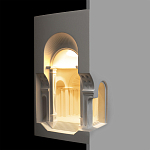 Встраиваемый в стену гипсовый светильник под покраску с арками и рельефными колоннами Antiquity Athena варинант исполнения - 1 | Loft Concept в Омске