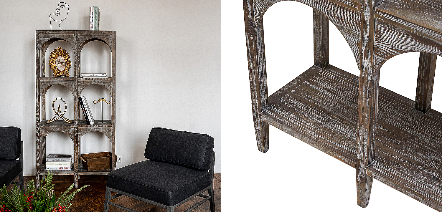 Стеллаж Rehan Wood Rack Стеллаж Rehan Wood Rack - Loft-Concept в Омске