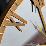 Часы настенные зеркальные с золотым металлическим циферблатом Mirror Tower Clock варинант исполнения - 2 | Loft Concept в Омске