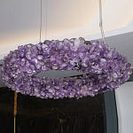 Люстра кргулая из фиолетового хрустального камня Purple Diamond варинант исполнения - 3 | Loft Concept в Омске